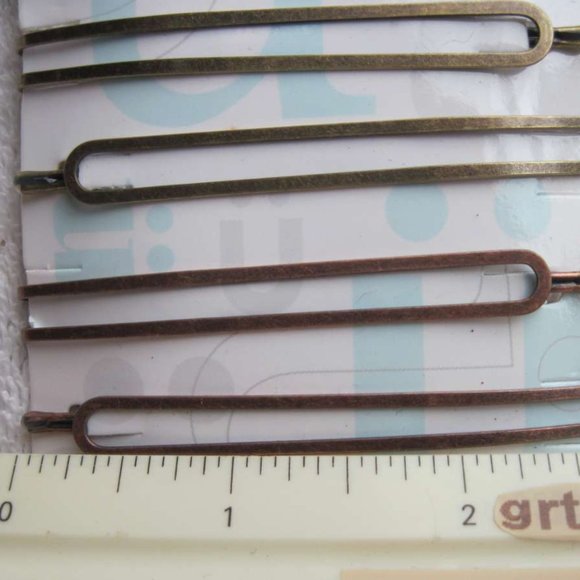 6 Scunci Open Design Betsy Metal Bobby Slide Hair Pin Silver Bronze Copper Black - Picture 3 of 12